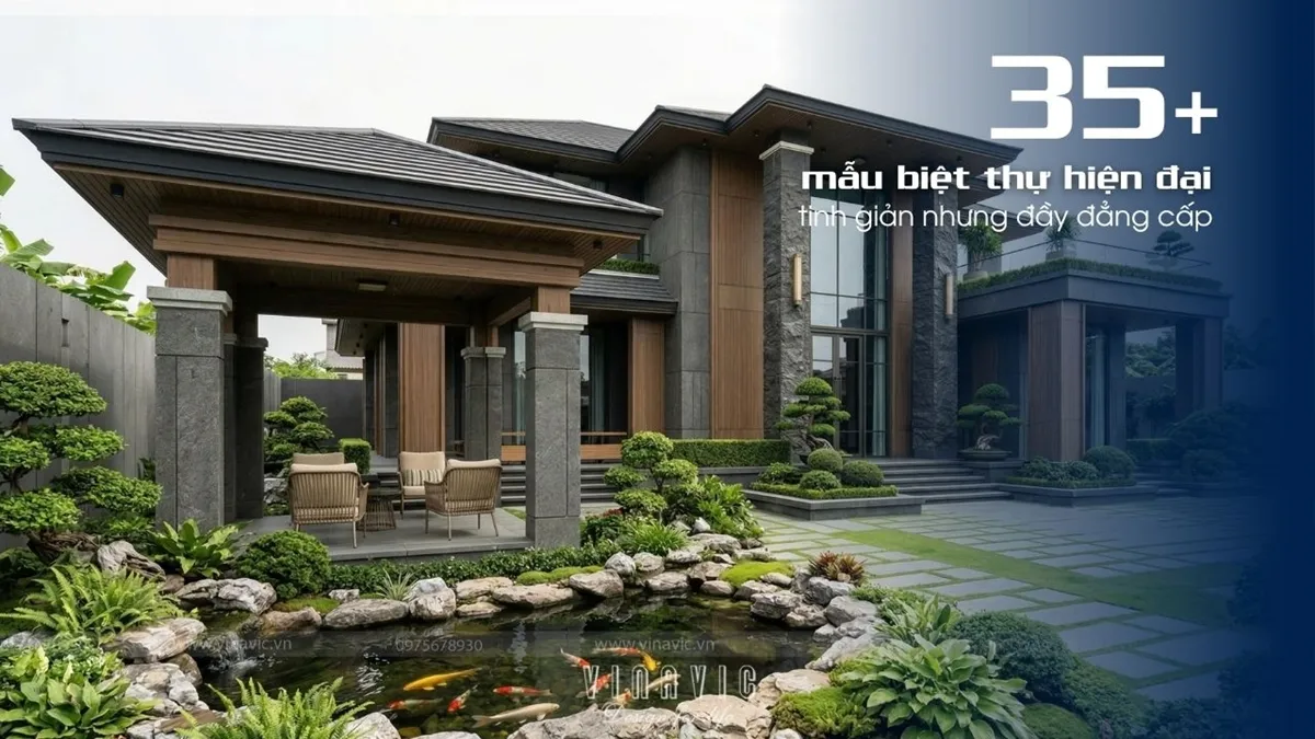 Biệt thự hiện đại mang dấu ấn kiến trúc thời thượng