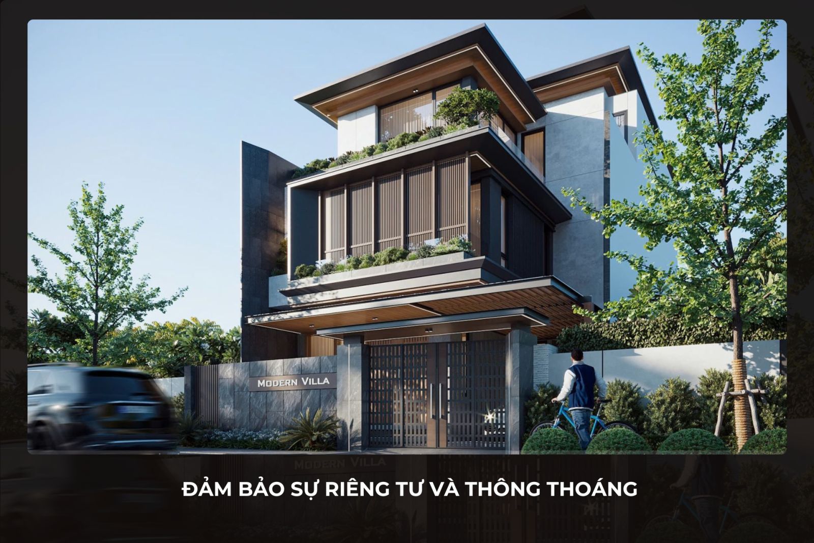 Lam gỗ đảm bảo sự riêng tư và thông thoáng cho gia chủ