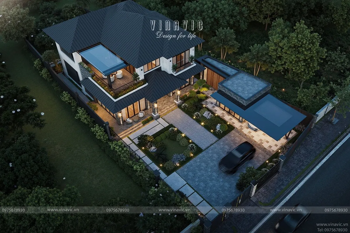 Thiết kế biệt thự mái Nhật chống nóng phù hợp khí hậu Việt Nam