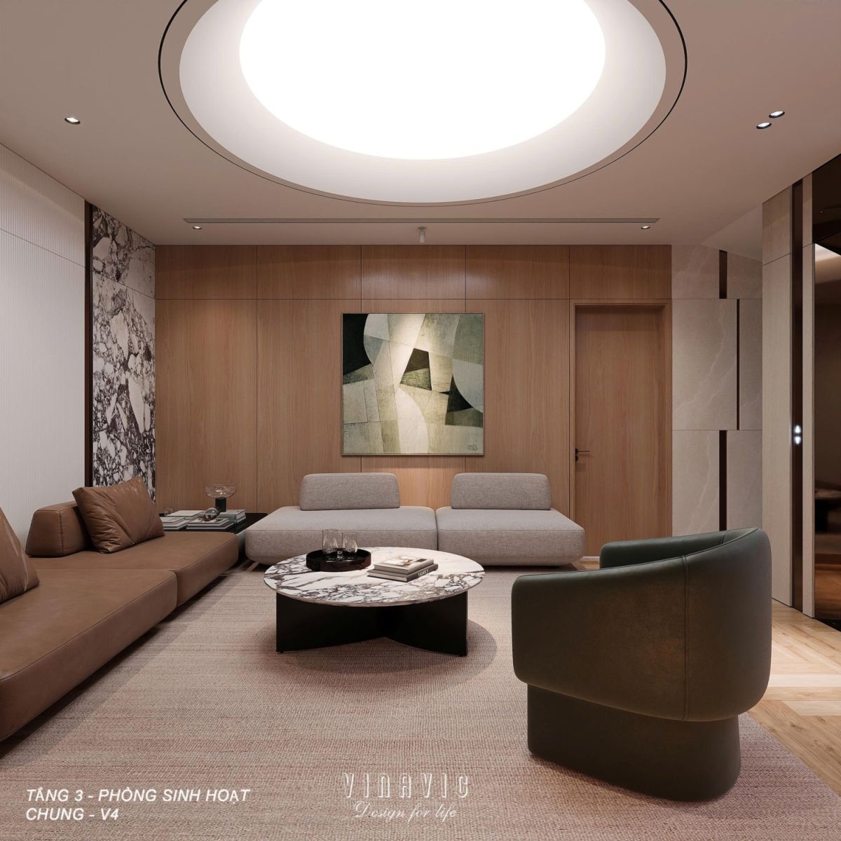 Thiết kế nội thất biệt thự phố 4 tầng CĐT Anh Thành - An Giang NT2371