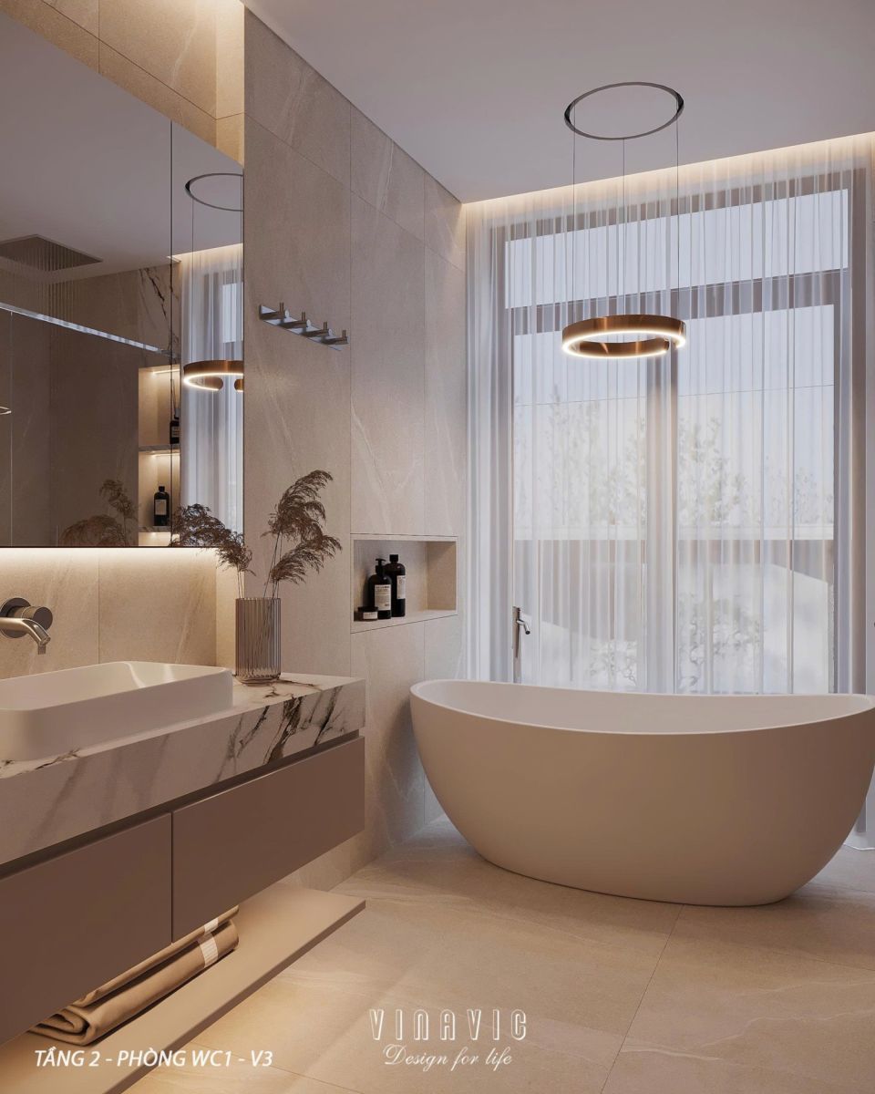 Thiết kế nội thất biệt thự phố 4 tầng CĐT Anh Thành - An Giang NT2371