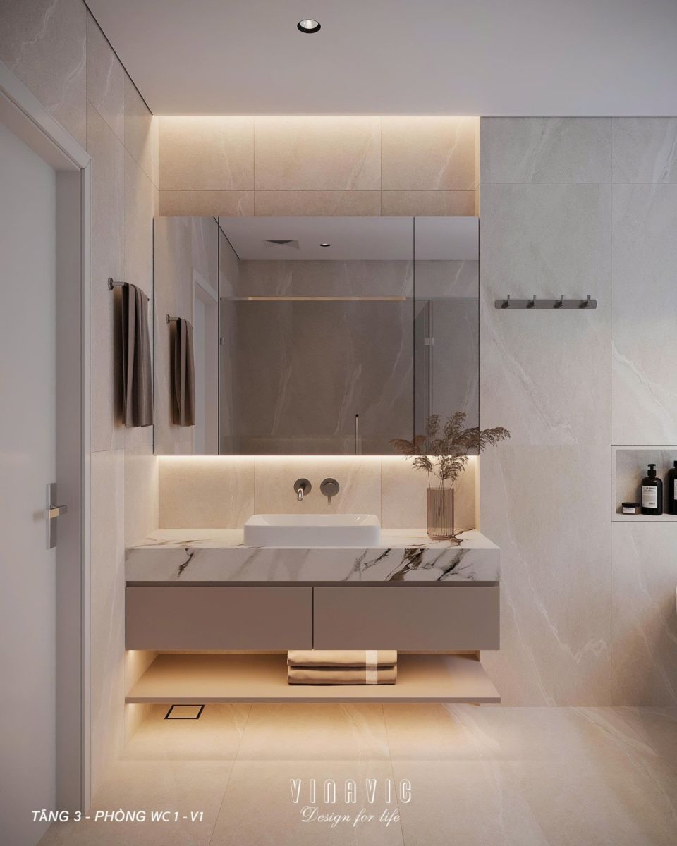 Thiết kế nội thất biệt thự phố 4 tầng CĐT Anh Thành - An Giang NT2371