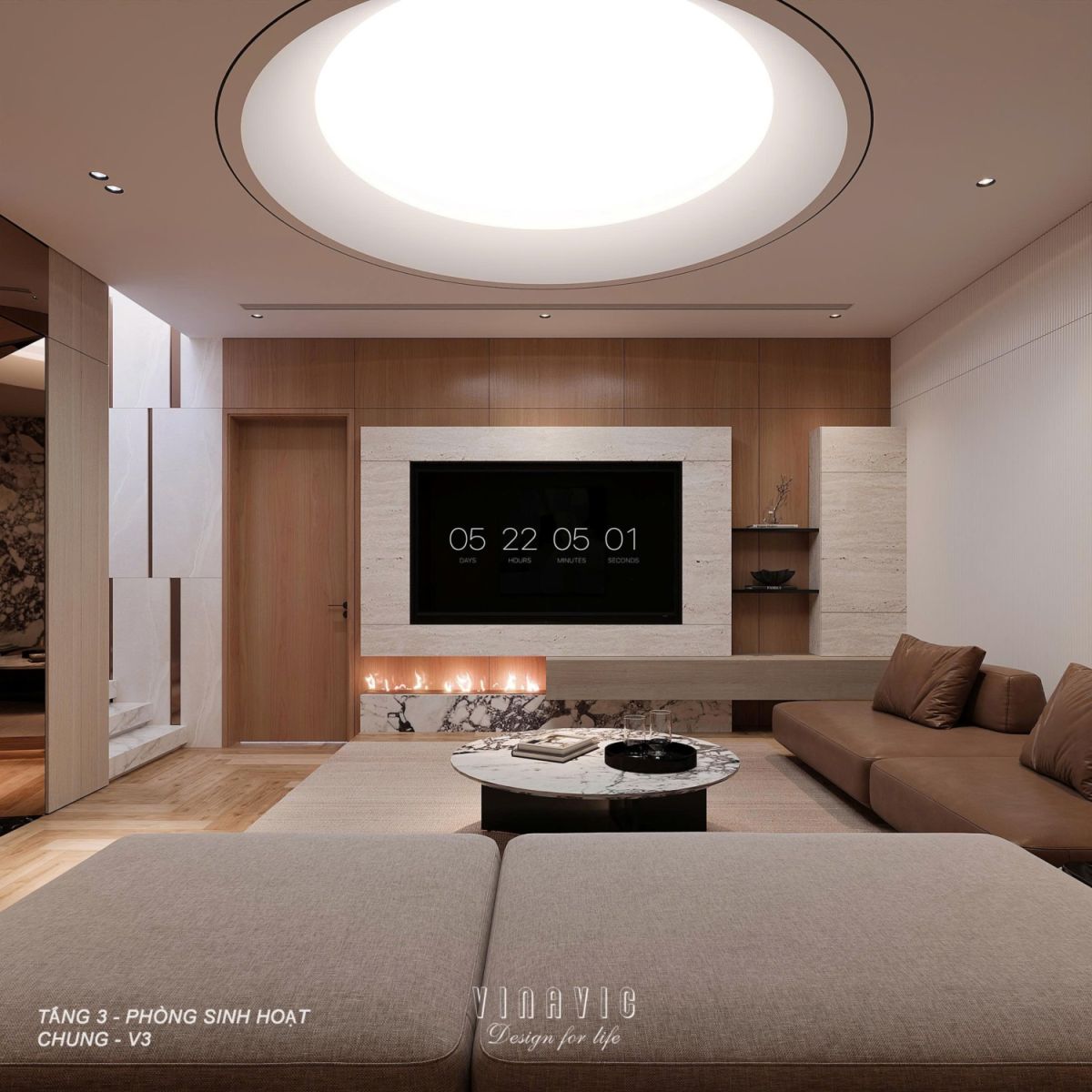Thiết kế nội thất biệt thự phố 4 tầng CĐT Anh Thành - An Giang NT2371