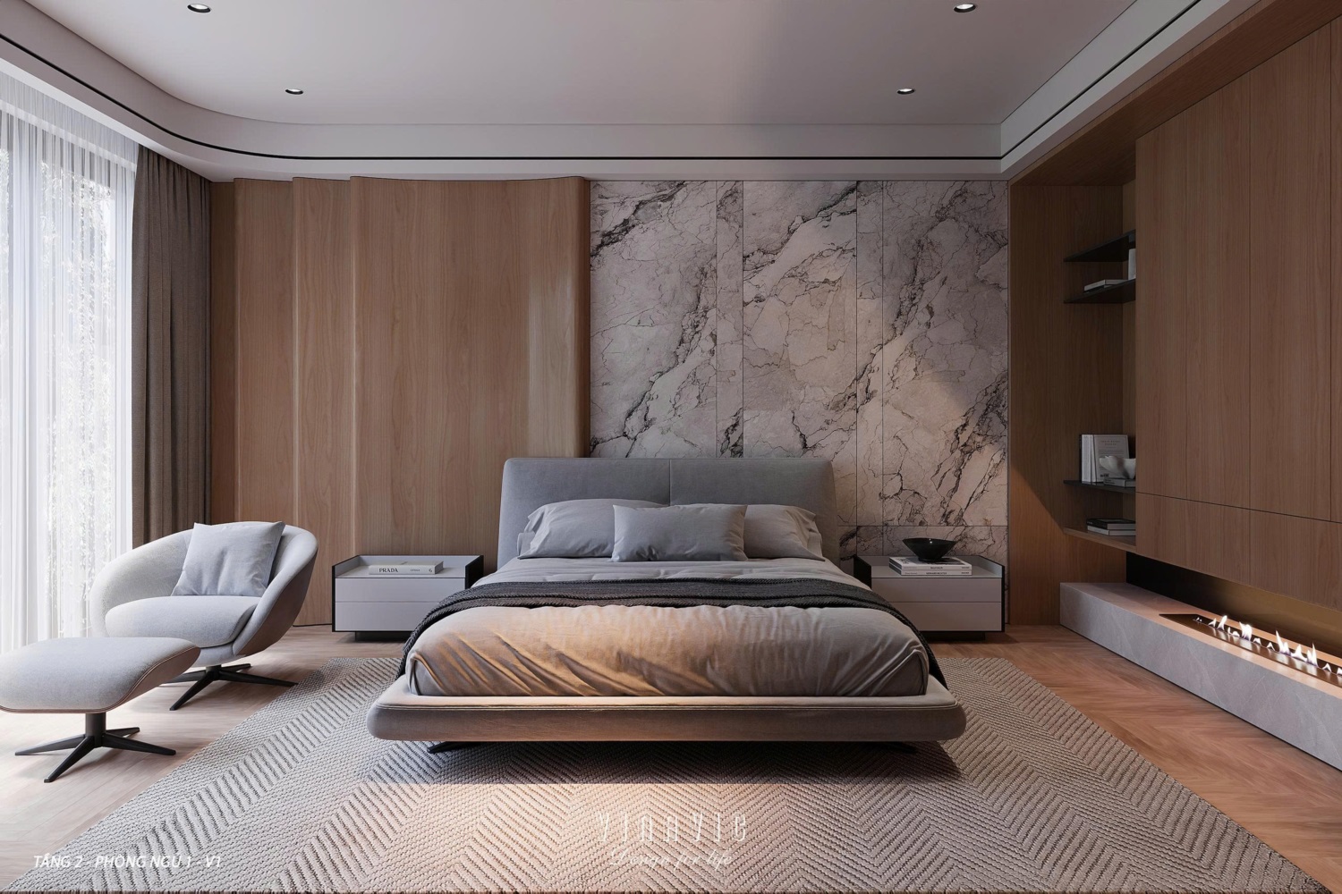 Thiết kế nội thất biệt thự phố 4 tầng CĐT Anh Thành - An Giang NT2371