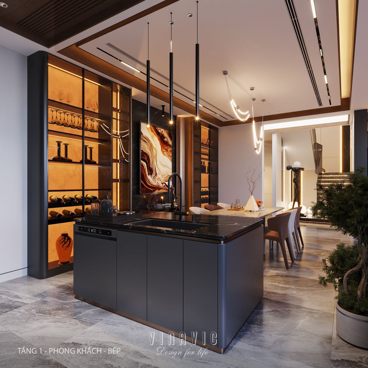 Phong cách nội thất hiệ đại, sang trọng