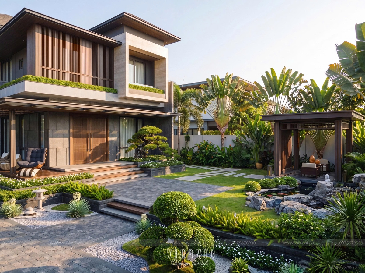 Khuôn viên xanh nâng tầm trải nghiệm sống.