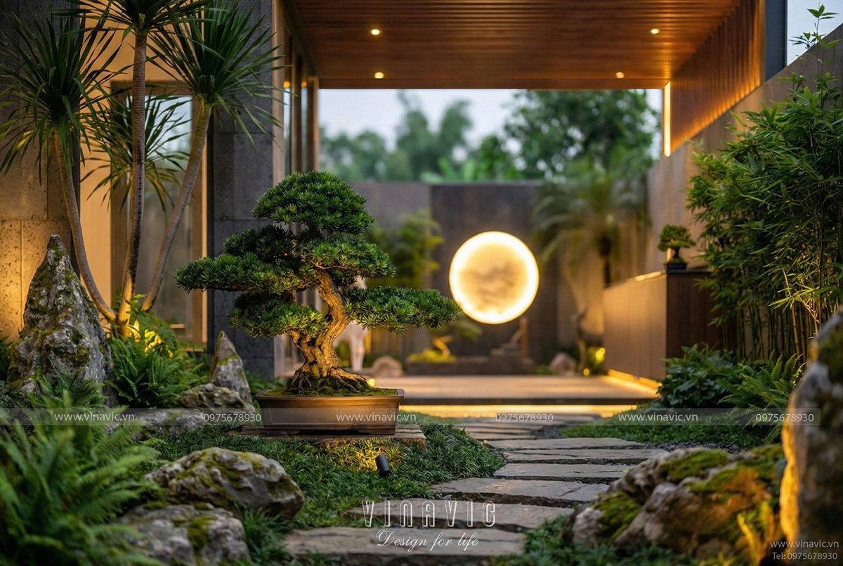 Ngôn ngữ hình khối tinh giản trong thiết kế biệt thự hiện đại 256m2