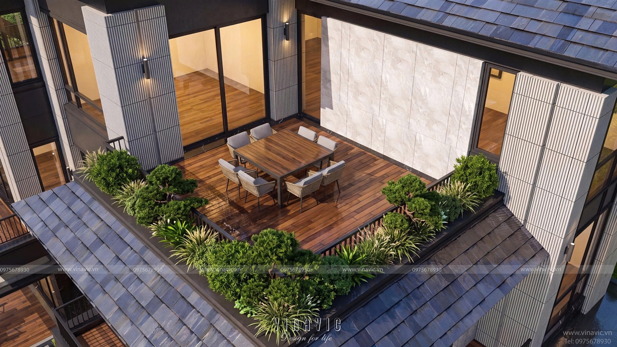 Mặt bằng biệt thự 3 tầng được quy hoạch thông minh
