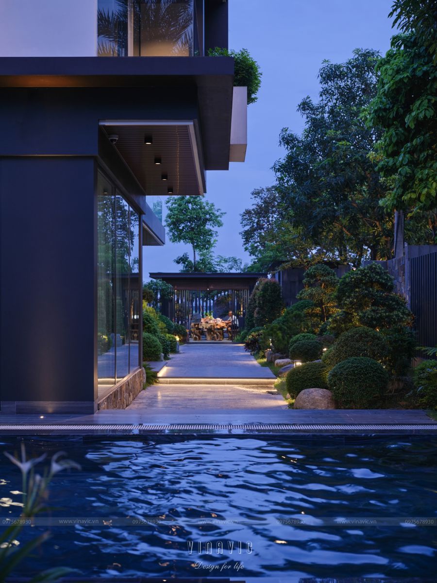 Thi công trọn gói biệt thự hiện đại 3 tầng 420m2 tại Bắc Giang TCB2259