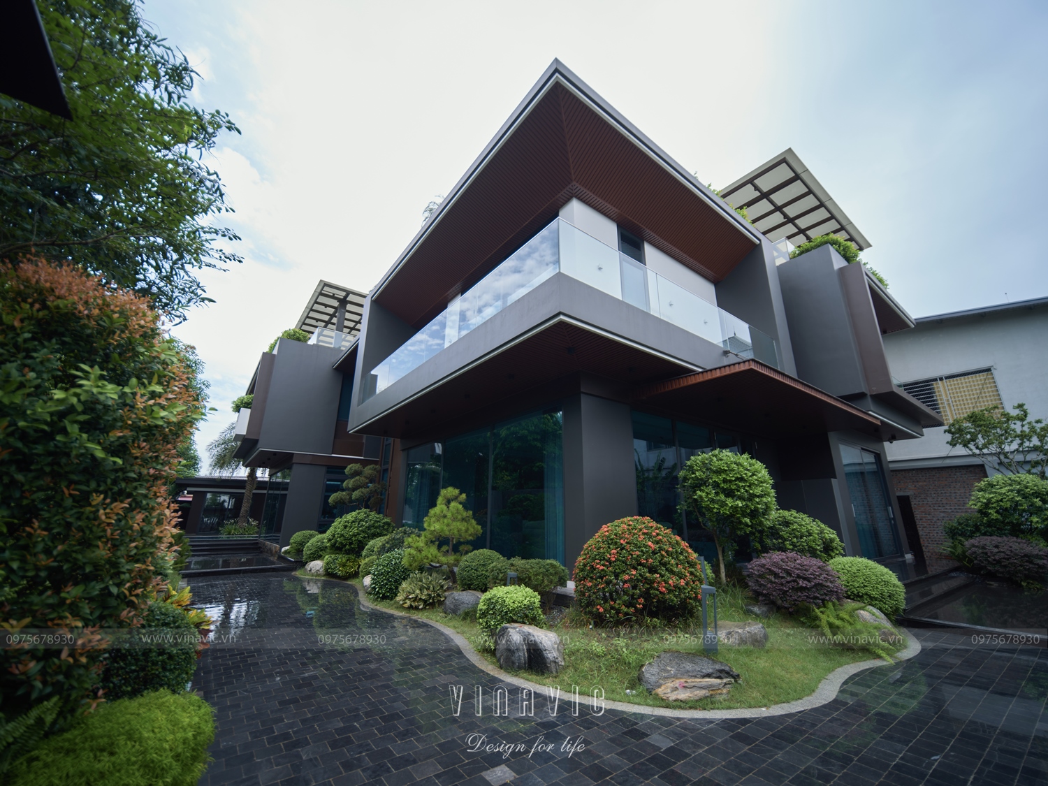 Thi công trọn gói biệt thự hiện đại 3 tầng 420m2 tại Bắc Giang TCB2259