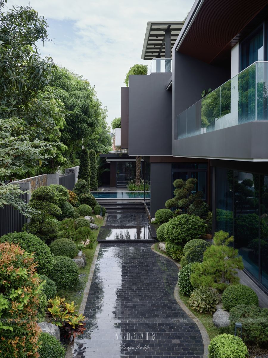 Thi công trọn gói biệt thự hiện đại 3 tầng 420m2 tại Bắc Giang TCB2259