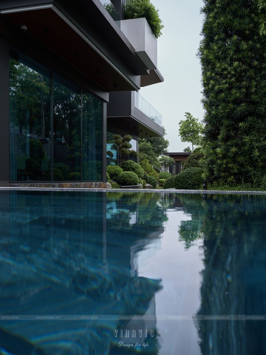 Thi công trọn gói biệt thự hiện đại 3 tầng 420m2 tại Bắc Giang TCB2259