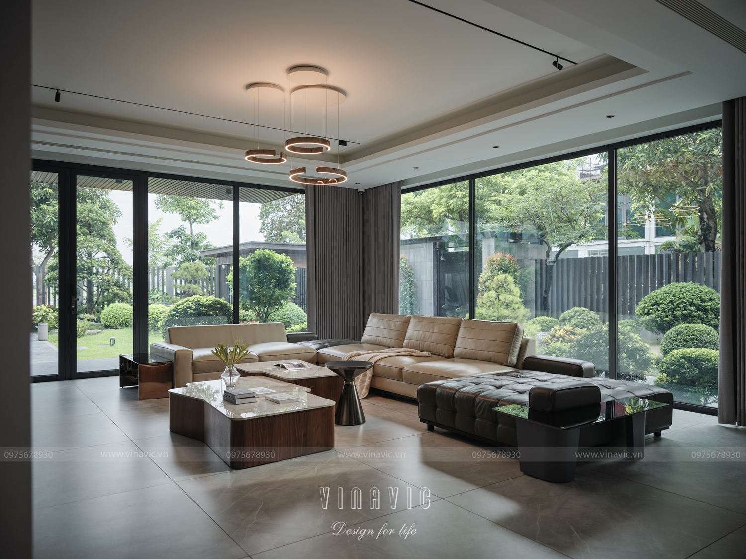 Thi công trọn gói biệt thự hiện đại 3 tầng 420m2 tại Bắc Giang TCB2259