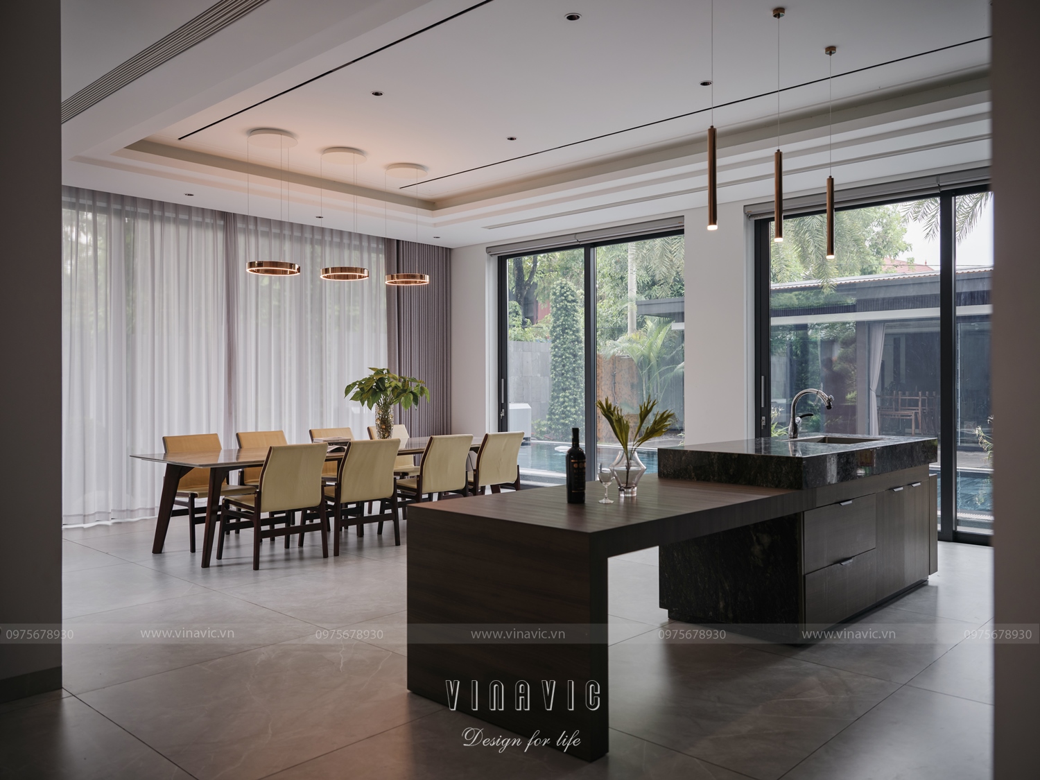 Thi công trọn gói biệt thự hiện đại 3 tầng 420m2 tại Bắc Giang TCB2259