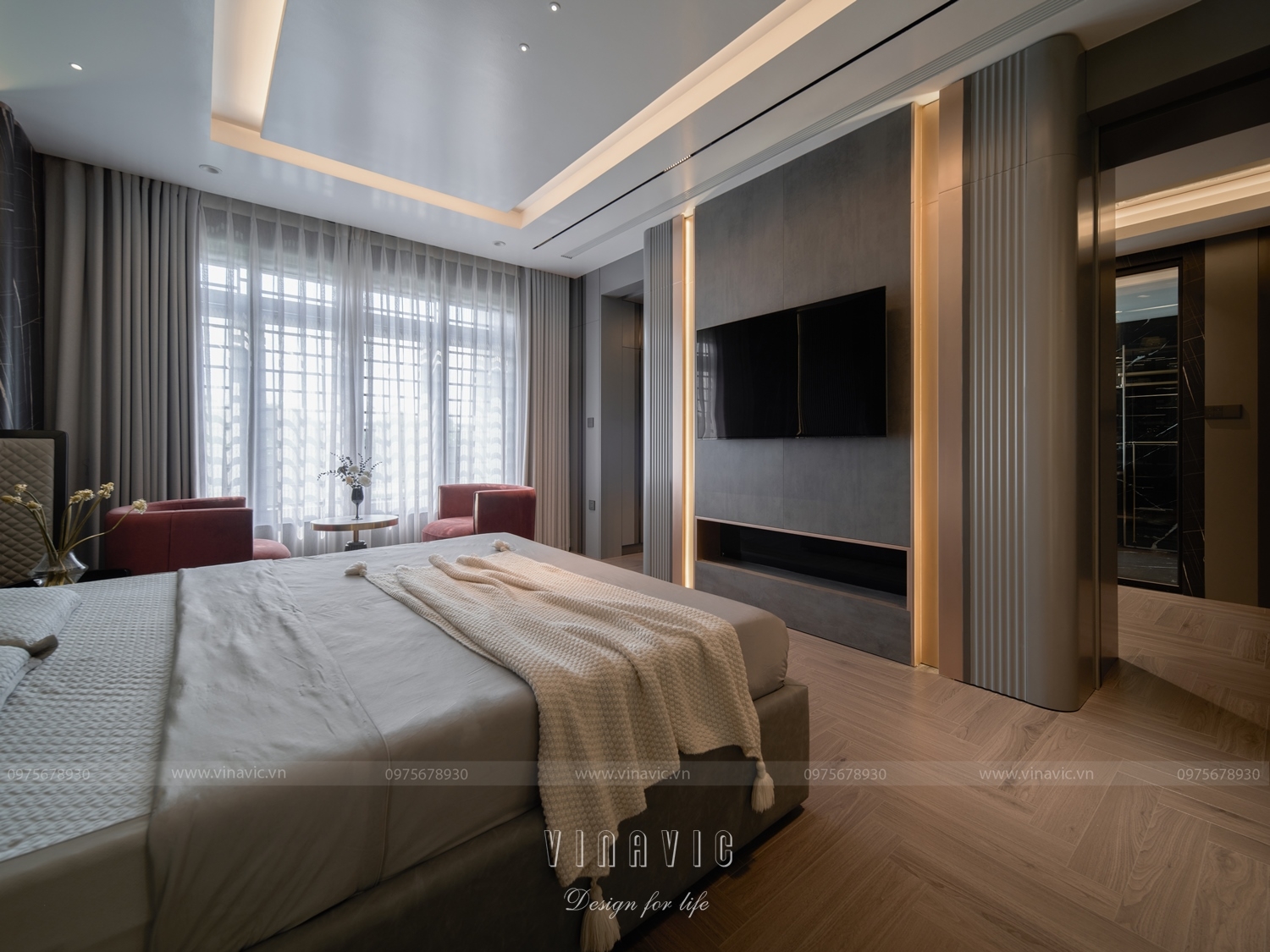 Sự ấm áp và thư thái lan tỏa trong không gian nghỉ ngơi