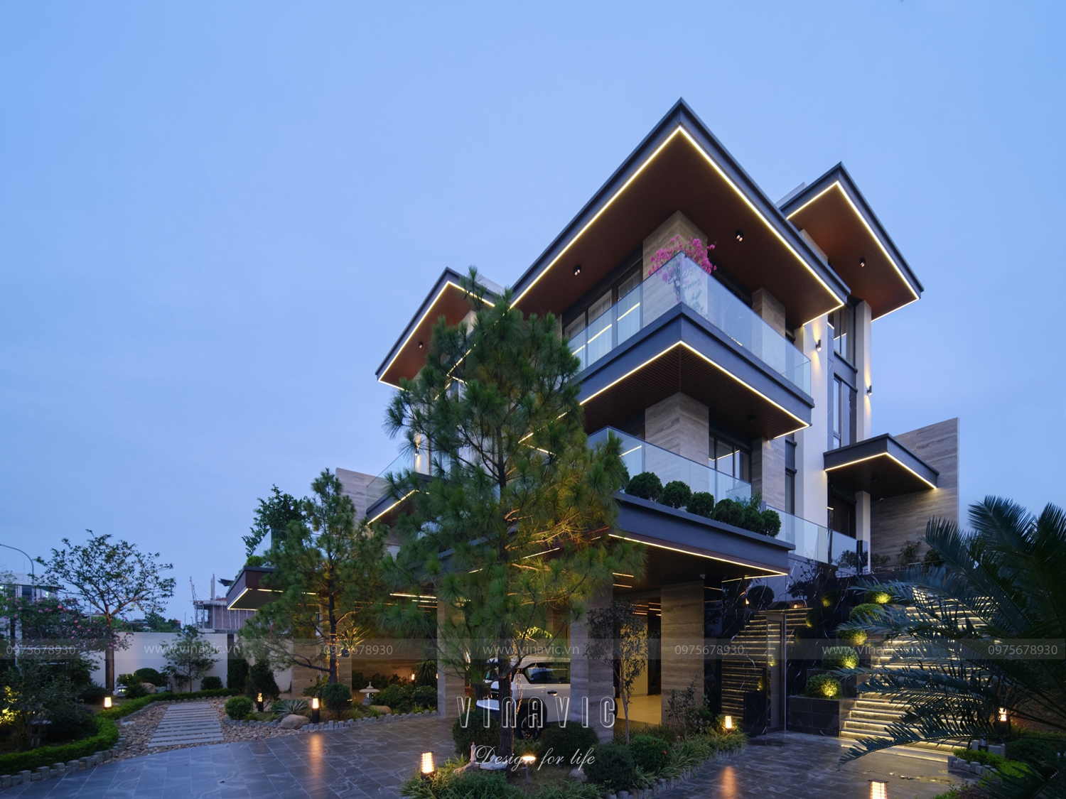 Ảnh thực tế Lưu Villa được thiết kế kiến trúc và thi công nội thất bởi Vinavic