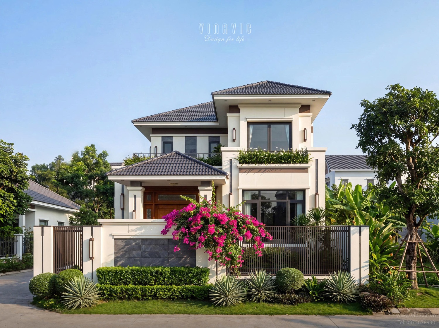 Mẫu nhà phố hiện đại đẹp 2 tầng NP2371 tại Phú Thọ
