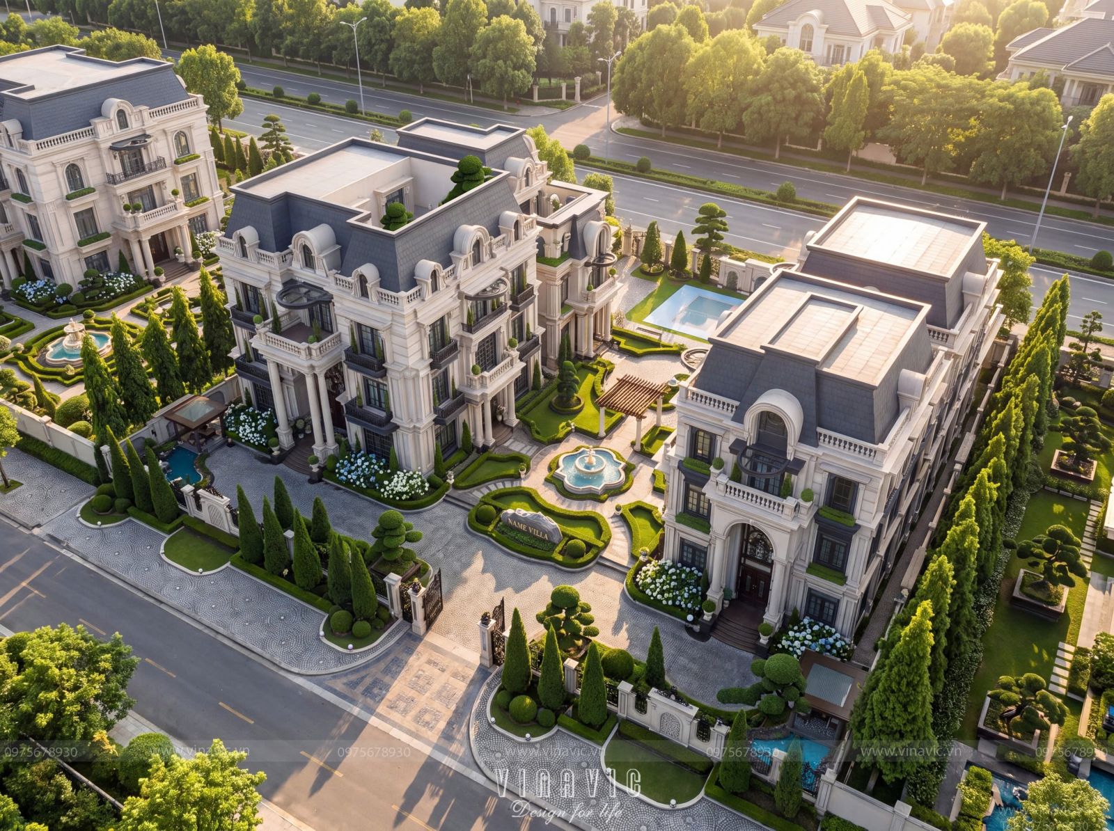 Vinavic được gia chủ tin tưởng giao thiết kế kiến trúc toàn bộ dinh thự