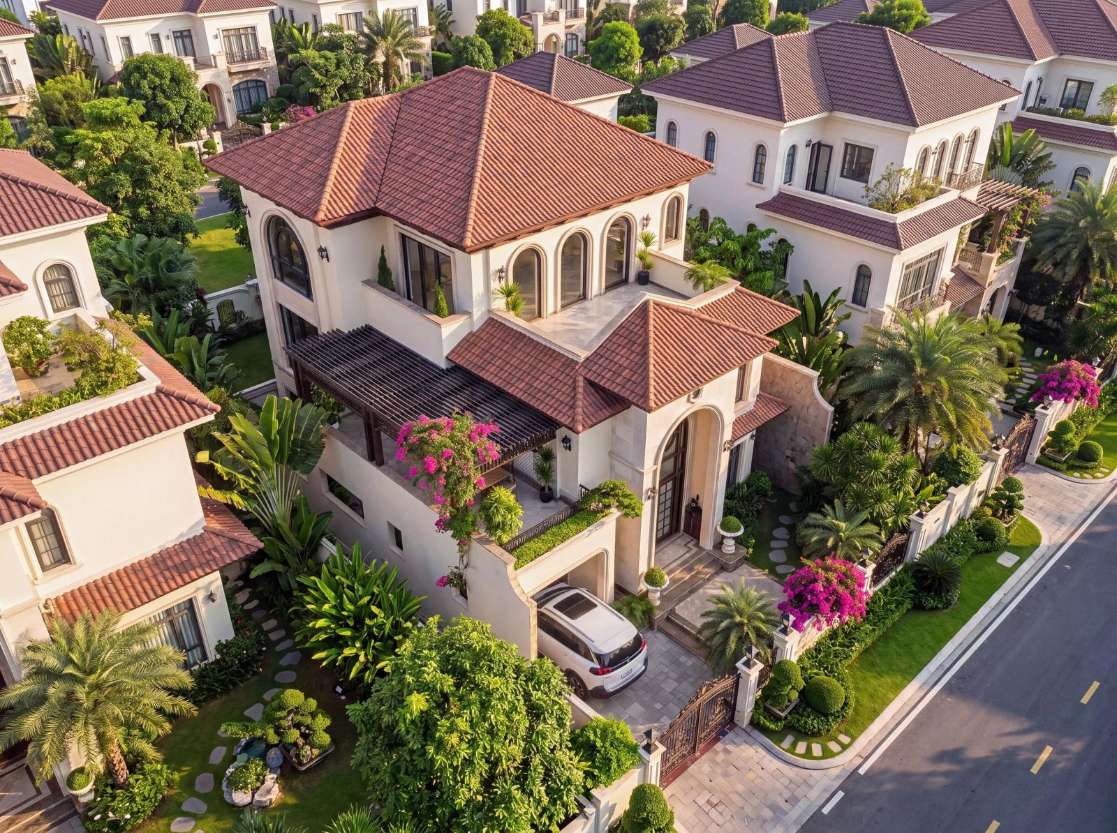 Hệ vật liệu được chọn lựa kĩ lưỡng để tăng tính thẩm mỹ và độ bền cho công trình