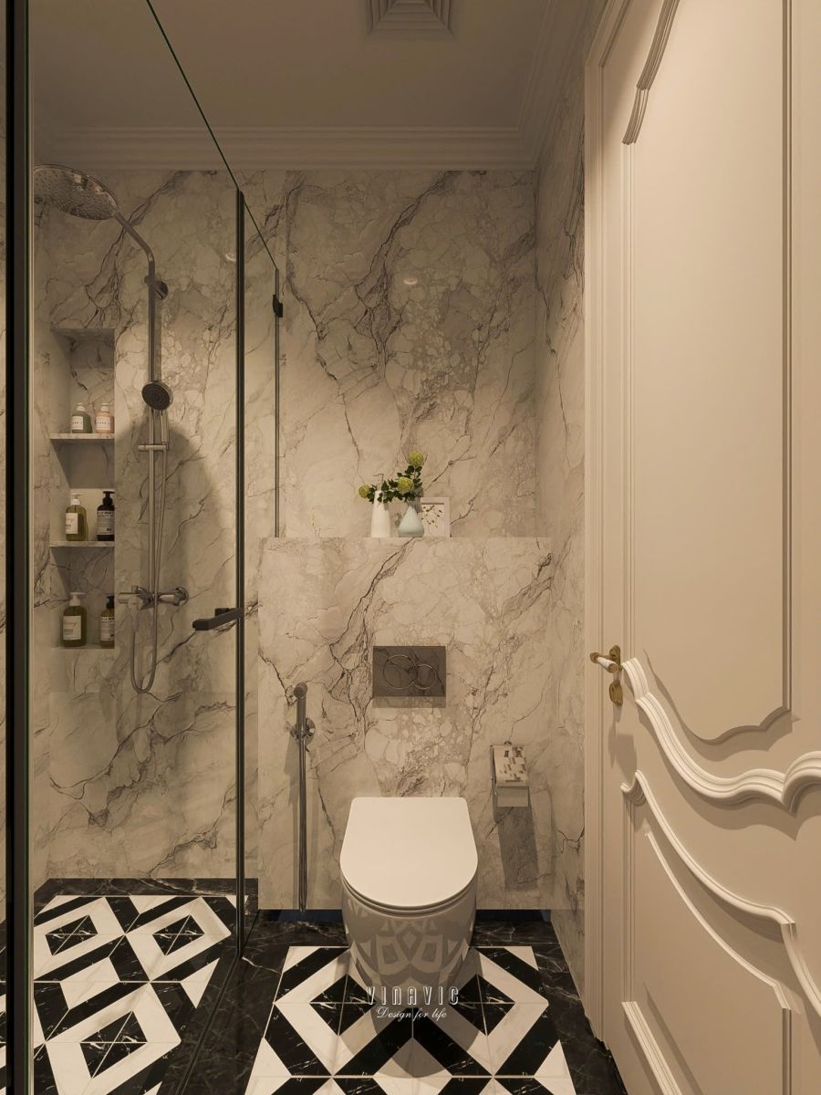 Khu vực WC chung tầng 1