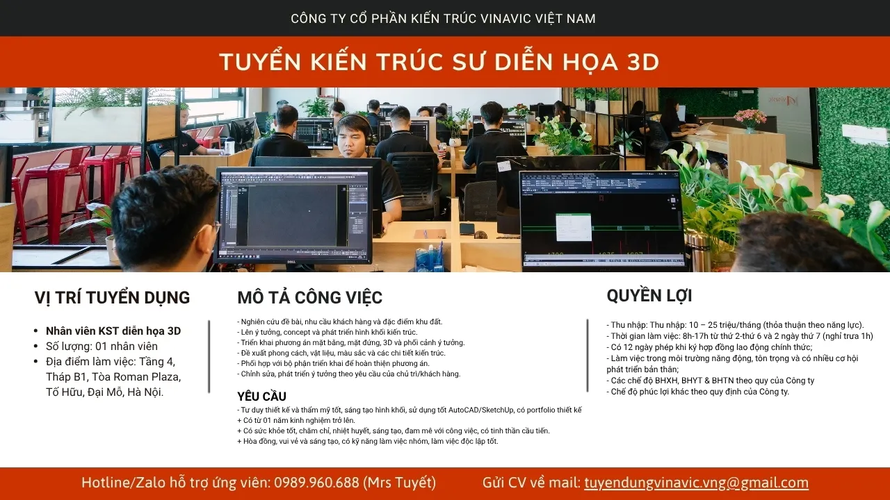 Tuyển dụng kst diễn họa 3D