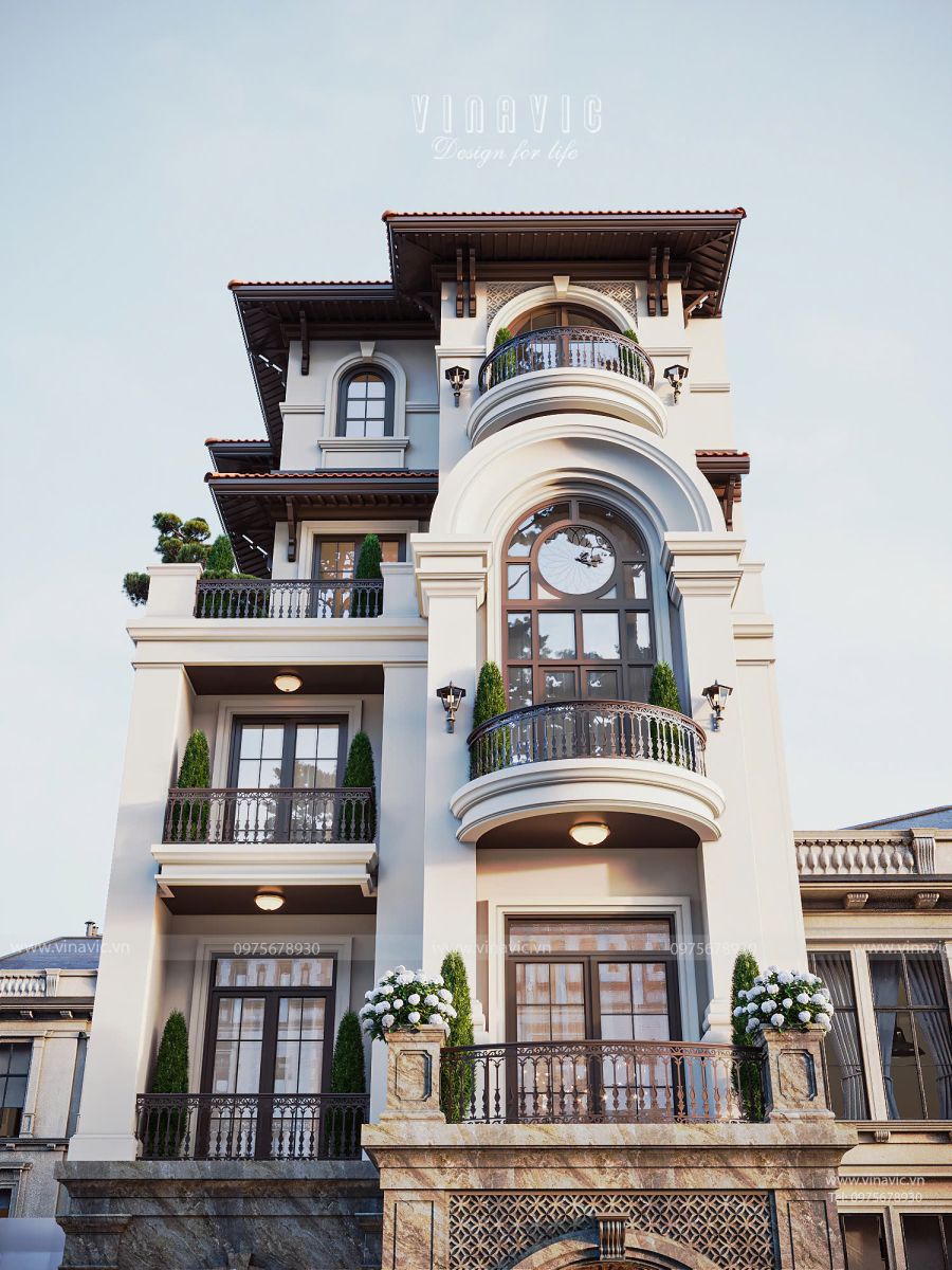 Thông tin dự án biệt thự phố tân cổ điển 5 tầng 1 tum BT2458