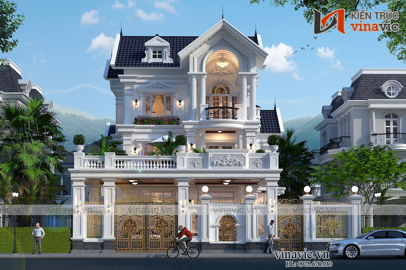 Nằm trên con phố sầm uất của Nghệ An mẫu biệt thự 3 tầng mái thái thu hút mọi ánh nhìn