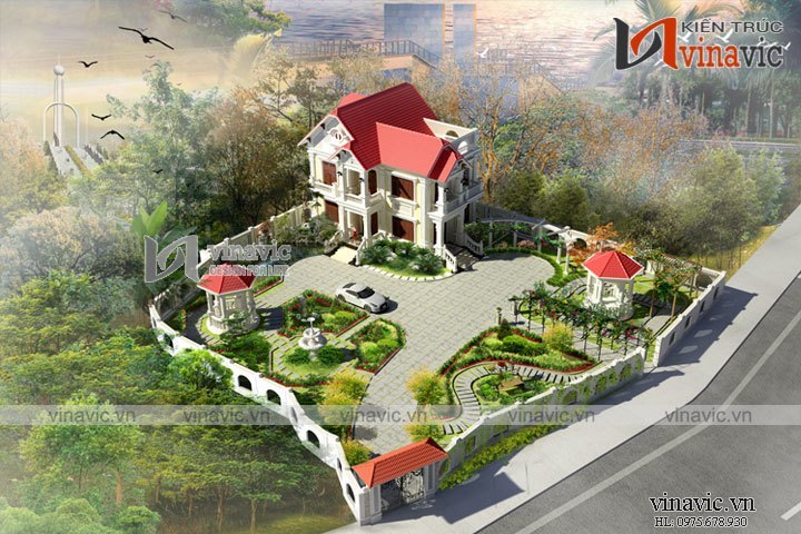 Một mẫu biệt thự vườn 3 tầng tọa lạc tại thành phố Đà Nẵng xinh đẹp