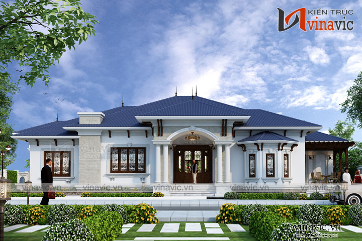 Mẫu nhà mái nhật 1 tầng phong cách tân cổ điển đẹp cuốn hút
