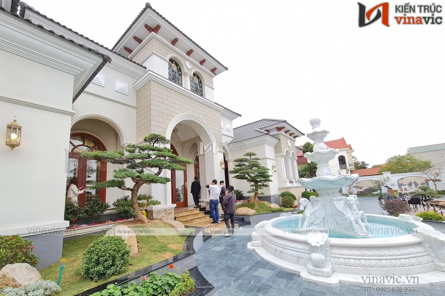 Hoàn thiện biệt thự 1 tầng phong cách Địa Trung Hải TCBT2201