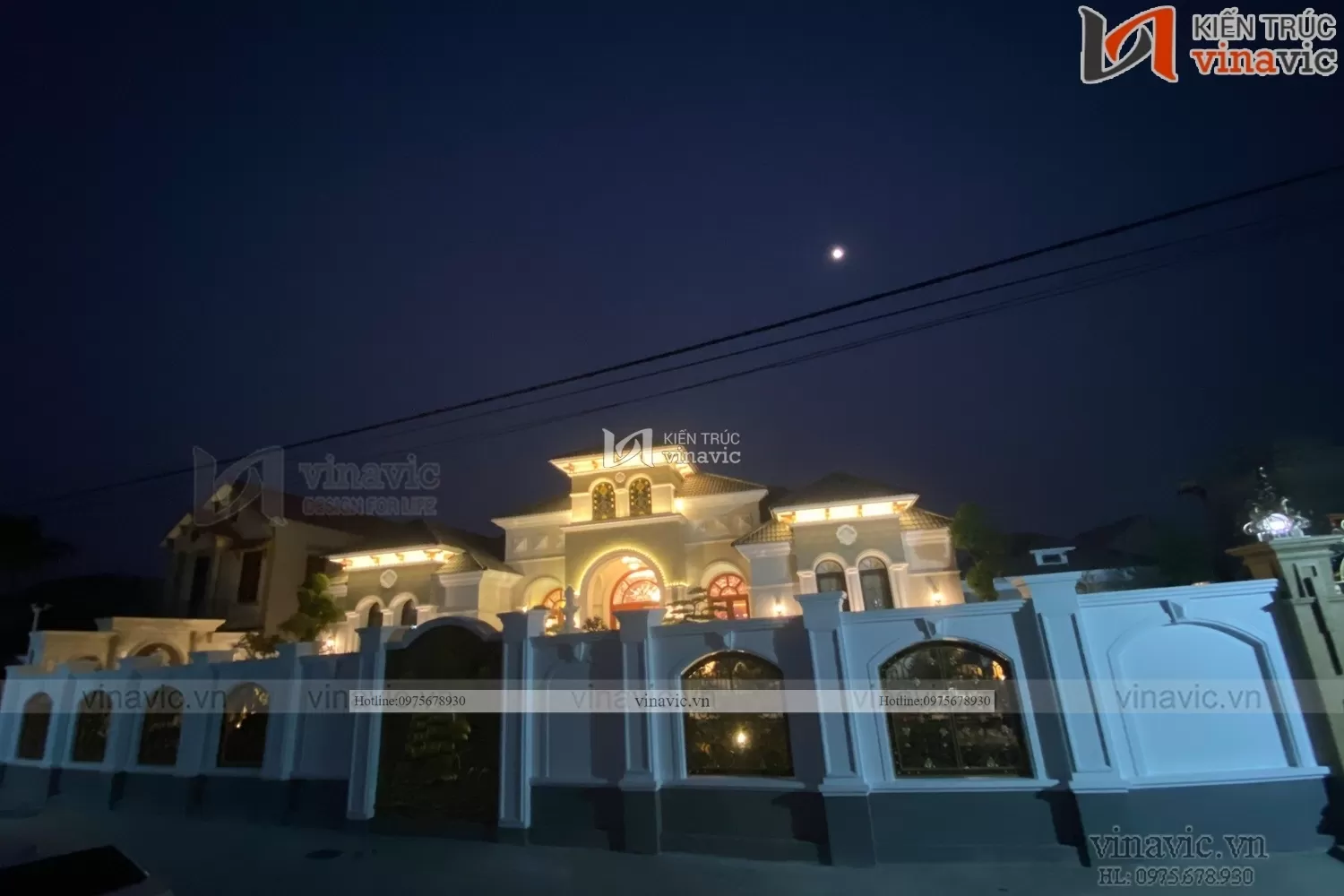 Hoàn thiện biệt thự 1 tầng phong cách Địa Trung Hải TCBT2201