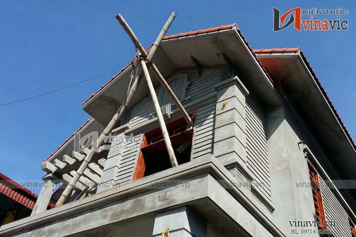 Phần xây dựng cơ bản biệt thự 2 tầng TCBT1449