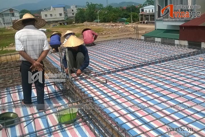 Thi công xây dựng phần thô nhà biệt thự 2 tầng TCBT1498