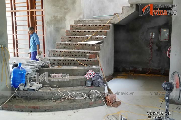 Phần xây dựng cơ bản biệt thự 2 tầng TCBT1449