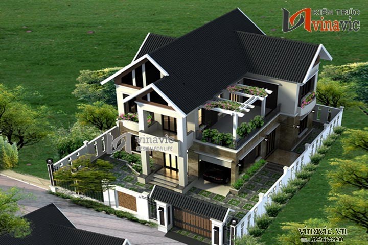 Phối cảnh khác Biệt thự nhà vườn 2 tầng 300m2 BT1442