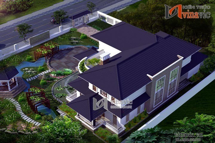 Phối cảnh khác Biệt thự nhà vườn 2 tầng 300m2 BT1442