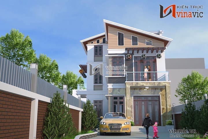 Biệt thự 120m2 5 phòng ngủ 3 tầng 1 P.Khách, 1 P.Bếp ăn, 2 P.WC BT1487