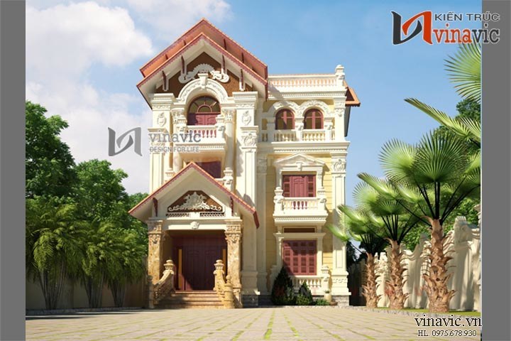 Kiệt tác nghệ thuật mẫu biệt thự cổ điển đẳng cấp BTCC1403