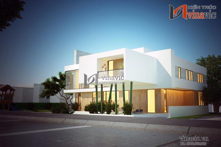 Phối cảnh khác mẫu biệt thự hiện đại đẹp: BTCC1433