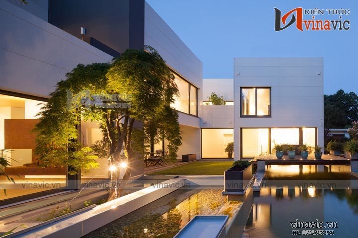 Sân vườn mẫu biệt thự hiện đại đẹp BTCC1415