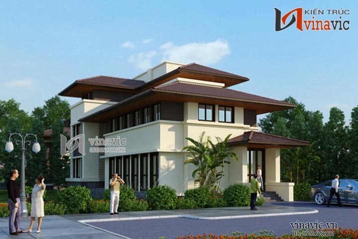 Góc nhìn khác mẫu biệt thự hiện đại đẹp BTCC1408_3