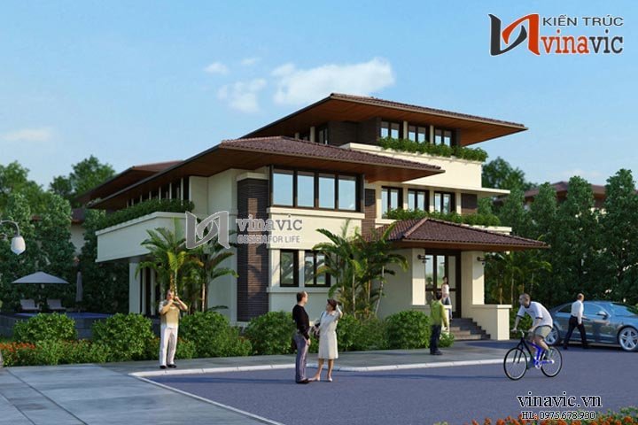 Góc nhìn khác mẫu biệt thự hiện đại đẹp BTCC1408_5