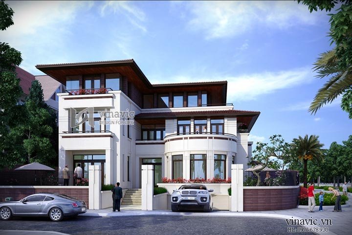 Góc nhìn khác mẫu biệt thự hiện đại đẹp BTCC1427