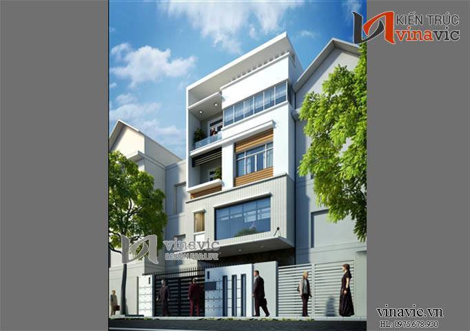 Góc nhìn khác mẫu nhà ống đẹp 5 tầng NO1432_1