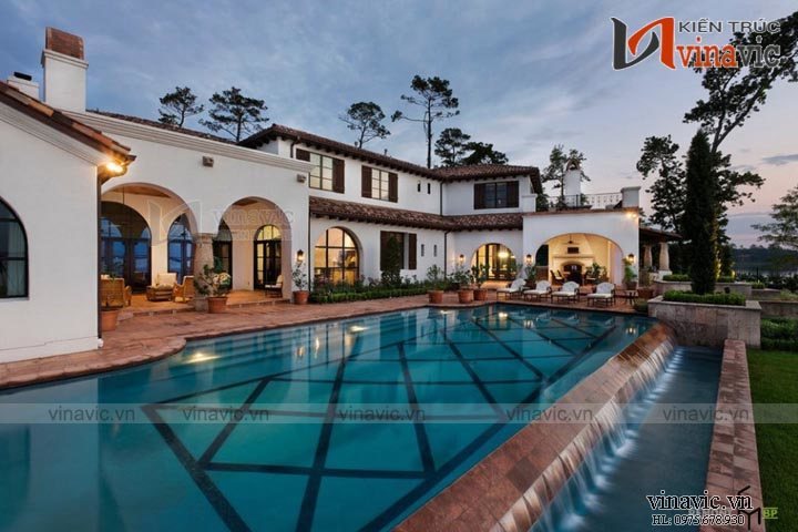 Ấn tượng mẫu thiết kế lâu đài dinh thự xa hoa và lộng lẫy LDDT06