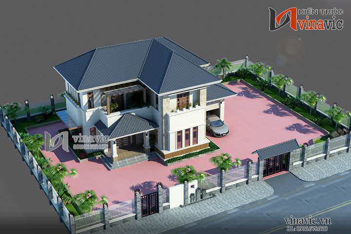 Phối cảnh khác Mặt bằng tầng 2 Biệt thự mini 2 tầng BT1458