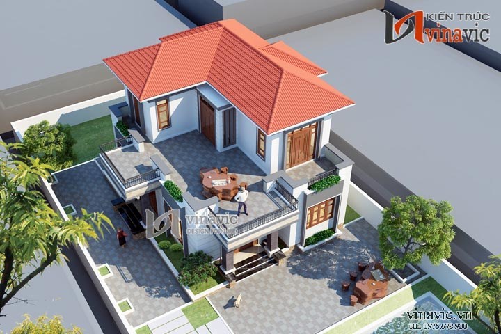 View khác Mẫu nhà 2 tầng 4 phòng ngủ BT1490 