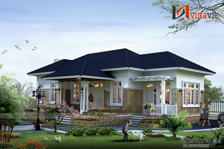 Mẫu thiết kế nhà biệt thự đẹp: BT1527