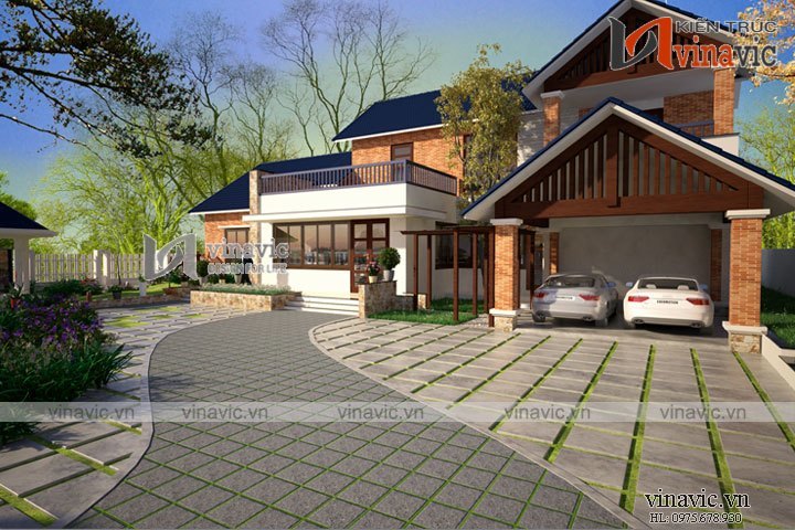 View khác mẫu nhà vườn 2 tầng