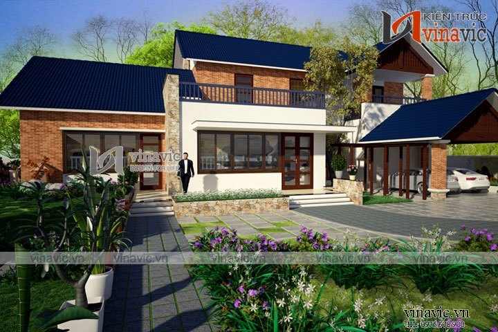 View khác mẫu nhà vườn 2 tầng